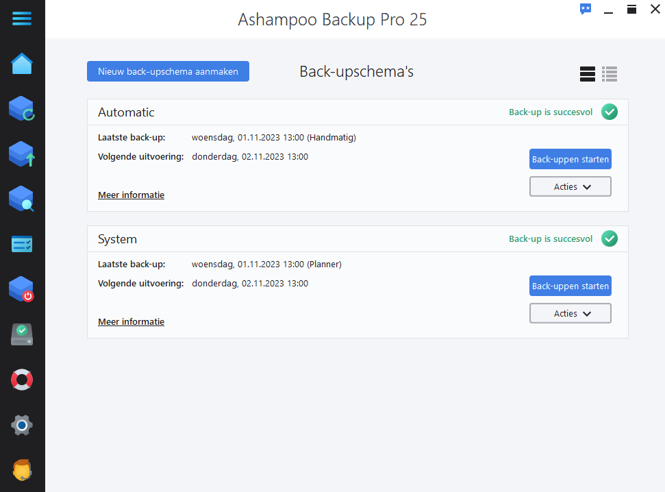 Ashampoo® Backup Pro 25 - Backup plans 