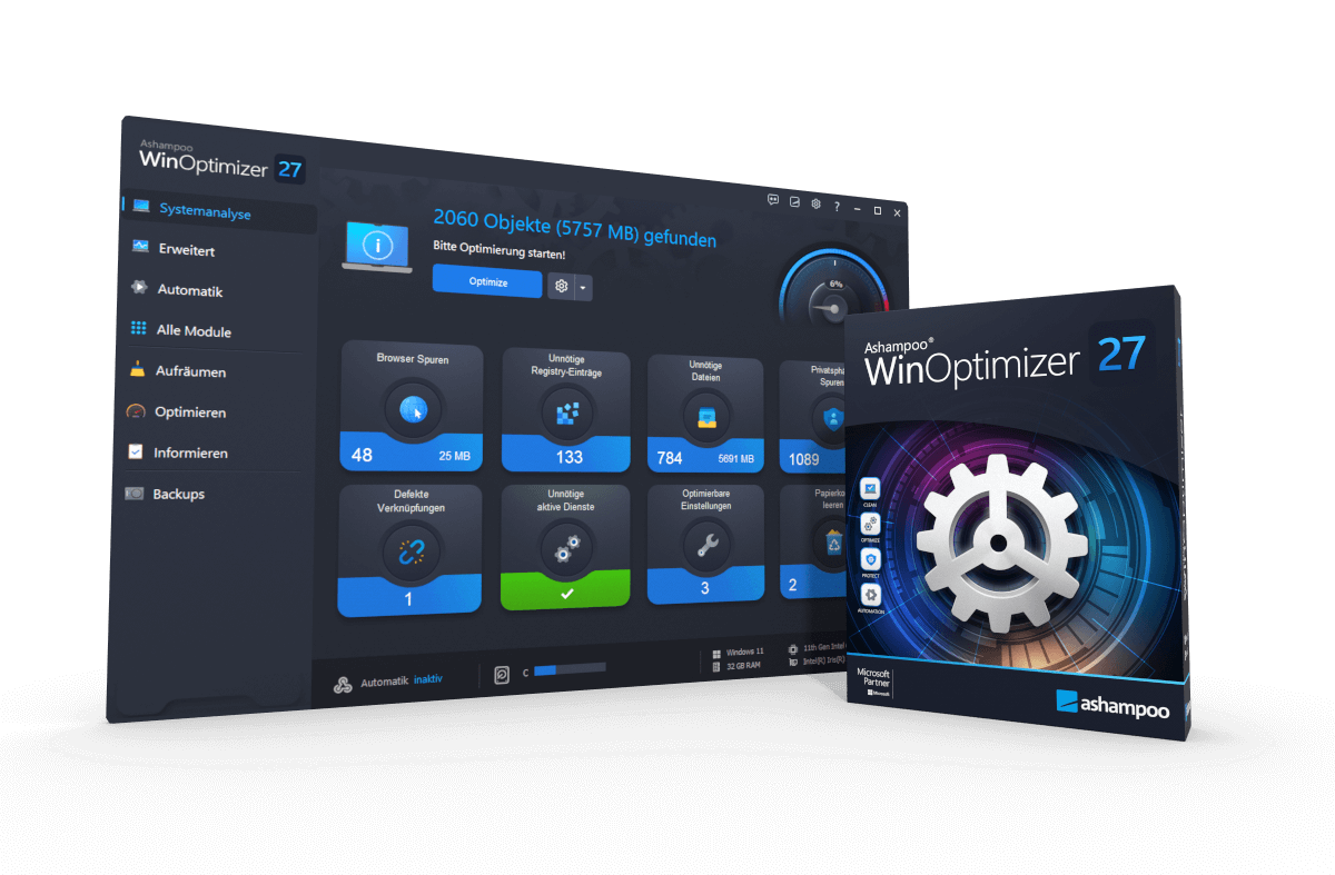 Screenshot WinOptimizer 27 - Presentation Screenshot - Accélère, optimise et nettoie ton PC en toute simplicité !